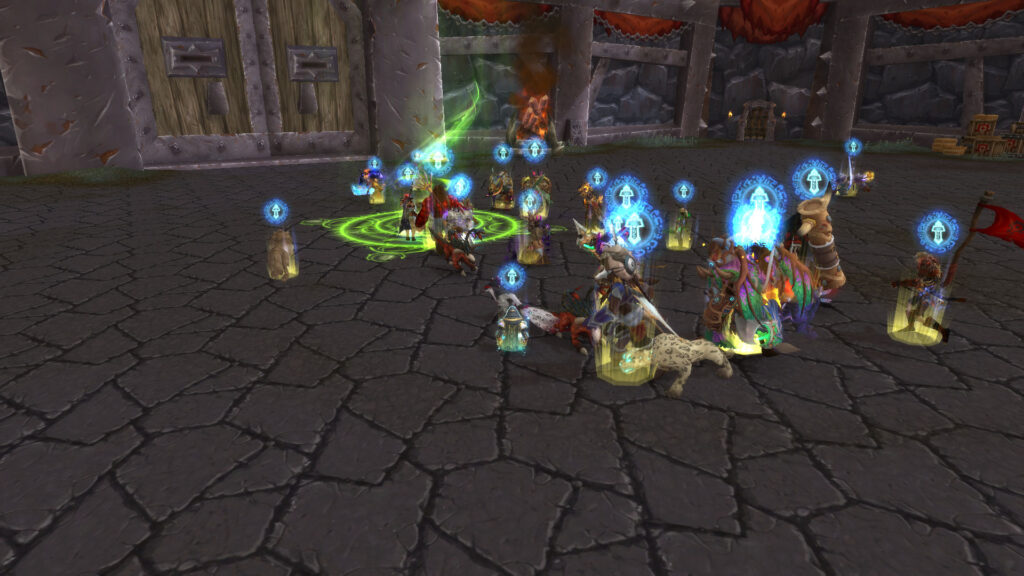 WoW Players join guilds, participate in raids, and take on cooperative quests together